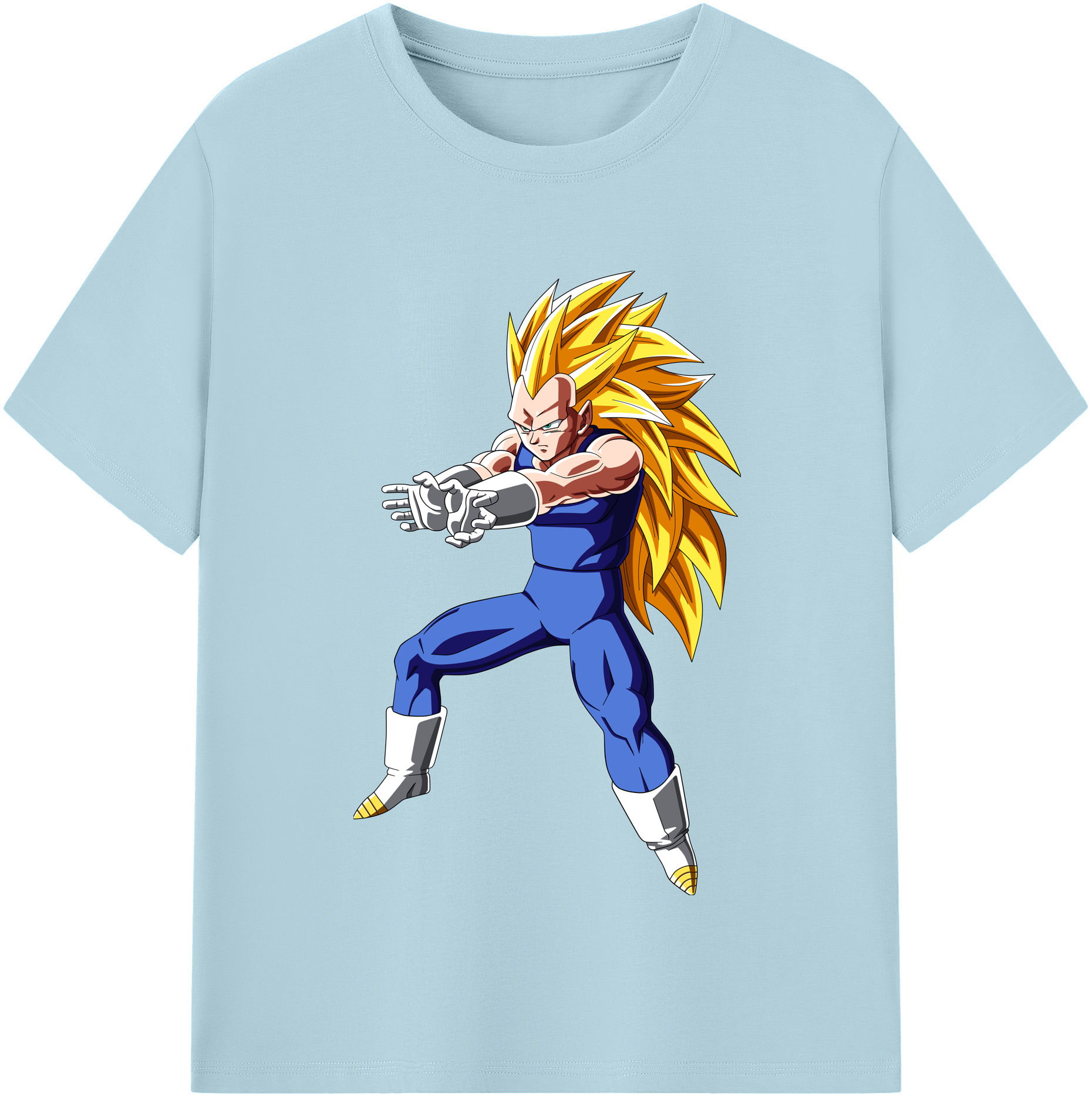 （画像用） ドラゴンボール ベジータ四世（Bejīta Yonsei）DRAGON BALL Vegeta IV 綿100％半袖Tシャツ（フロントプリント）